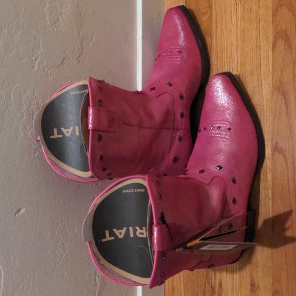 Ariat Shoes Ariat Girls Nashville Pink Studded Glitter Cowgirl Boot
